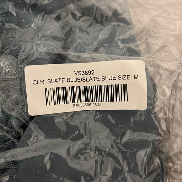 Lulus - Sweetheart Style Slate Blue Polka Dot Bus
Tiered Midi Dress - Picture 4 of 4